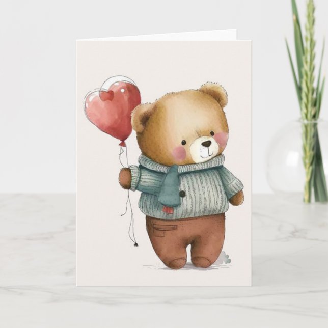 Valentine Bear Meddelande (Framsida)