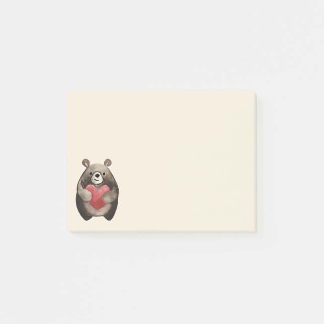 Valentine Bear Post-it Block (Framsida)