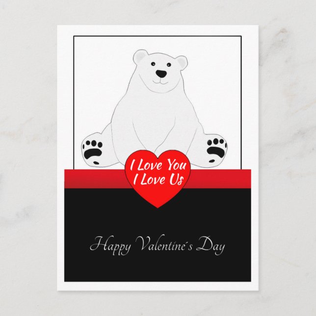 Valentine Bear Vykort (Framsida)
