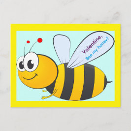 Valentine Bee vycard for Children, Grandchildren Helg Vykort