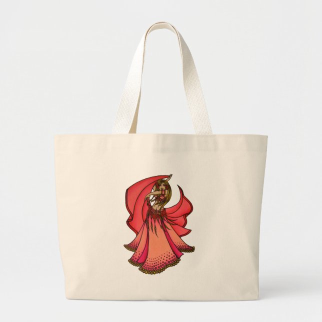 Valentine Belly Dancer Tote Bag Jumbo Tygkasse (Framsidan)