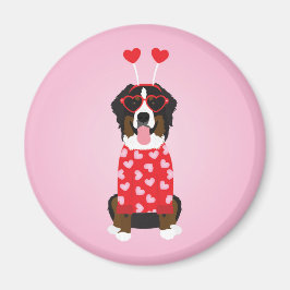 Valentine Bernese Mountain Hund Magnet