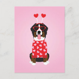 Valentine Bernese Mountain Hund Vykort