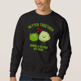 Valentine BETTER TOGETHER Cute Cabbage Couples Lång Ärmad Tröja
