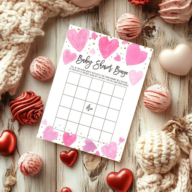 Valentine bingo baby shower game card (Skapare uppladdad)