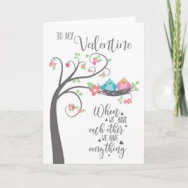 Valentine Bird Nest när vi har varandra Kort