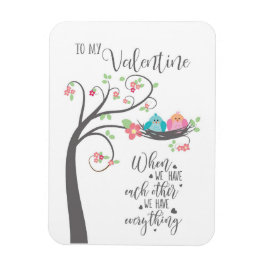 Valentine Bird Nest när vi har varandra Magnet