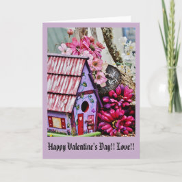 Valentine Birdhouse Stilla livet Helgkort