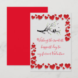 Valentine Birds Tack Kort