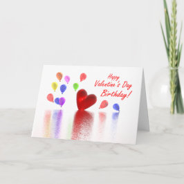 Valentine Birthday-firande Helgkort