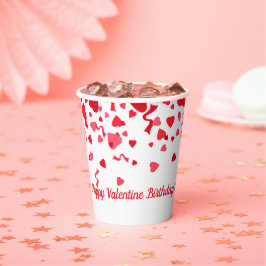 Valentine Birthday Red Confetti Heart Personlig