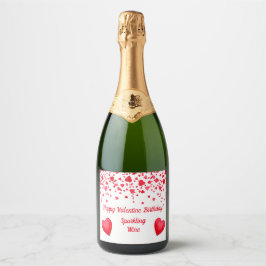 Valentine Birthday Red Confetti Heart Personlig