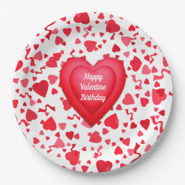 Valentine Birthday Red Confetti Heart Personlig