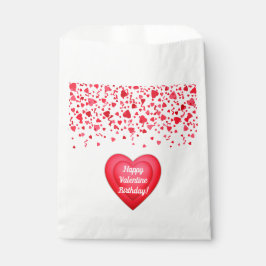 Valentine Birthday Red Confetti Hearts