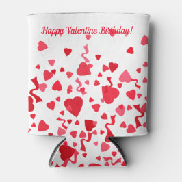 Valentine Birthday Red Confetti Hearts