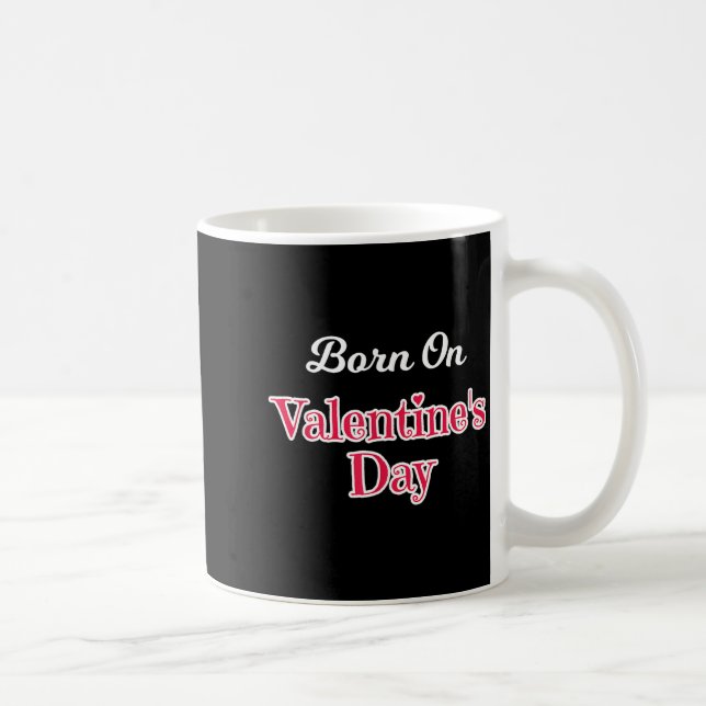 Valentine Birthday Shirt Born On February 14 Women Kaffemugg (Höger)
