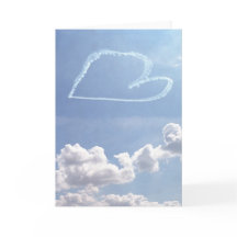 Valentine (blank inuti) - Hjärta i Himmel-kortet