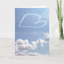 Valentine (blank inuti) - Hjärta i Himmel-kortet Helgkort
