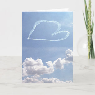 Valentine (blank inuti) - Hjärta i Himmel-kortet Helgkort