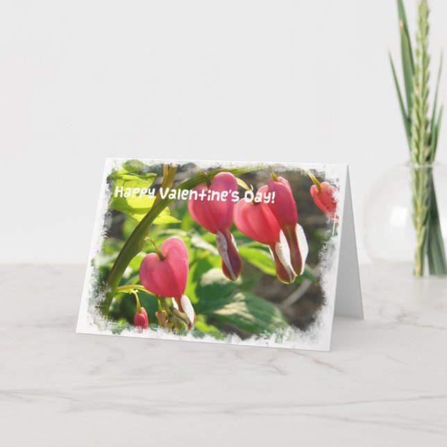 Valentine Bleeding Hearts Helgkort (Framsida)