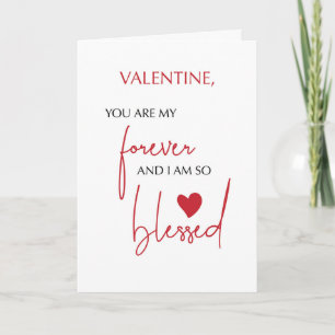Valentine Blzed Forever love Religiösa Minimum Kort