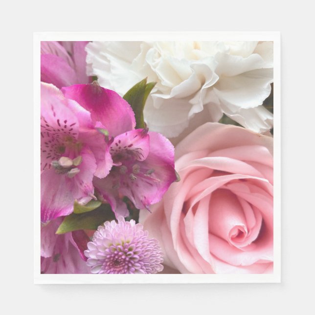 Valentine Bouquet Party Pappersservett (Framsidan)