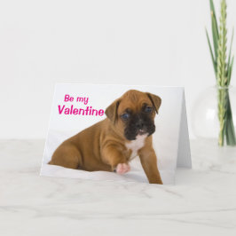 Valentine Boxer Puppy Card Helgkort