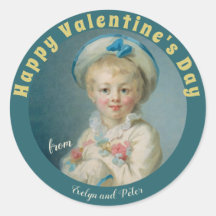 Valentine Boy-blommor Fragonard Pierrot CC1075