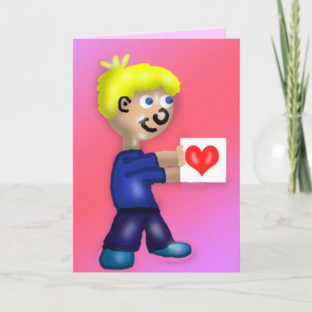 Valentine Boy Card Helgkort (Framsida)