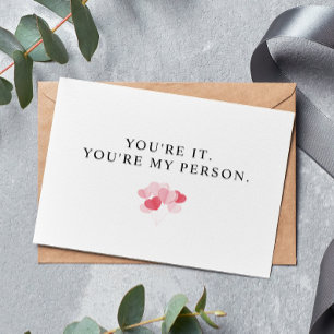 Valentine Boykompis Card. För minkortet. Tack Kort