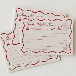 Valentine Bridal Shower Date Night Ideas Card Inbjudningar