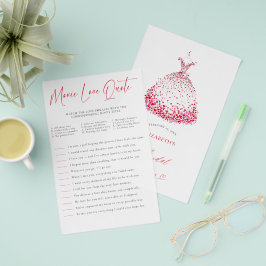 Valentine Bridal Shower Game Match Movie Quotes Flygblad