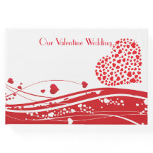 Valentine Bröllop Red White Hearts