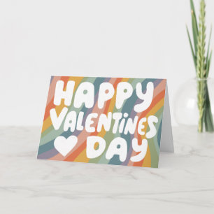 Valentine Bubble Brev Mute Rainbow Rand Kort