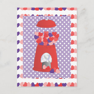 Valentine Bubblegum Helg Vykort