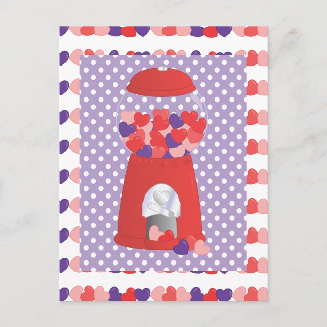 Valentine Bubblegum Helg Vykort (Framsida)