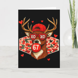 Valentine Buck 67 Meme Kamouflage Hjortjakt Pojkar Kort