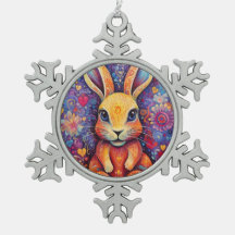 Valentine Bunny Flowers hjärtan lila