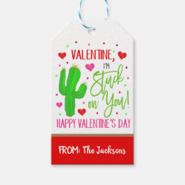 Valentine Cactus Gift Märkre Presentetikett