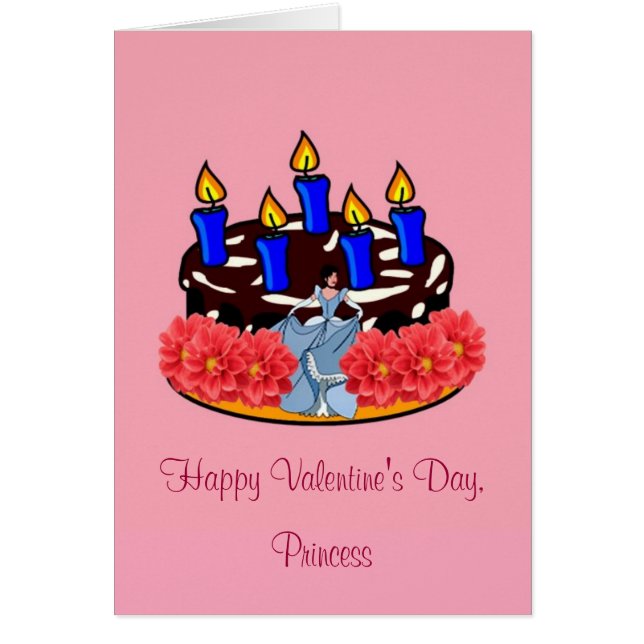 Valentine Cake Greeting Card Hälsningskort (Framsidan)