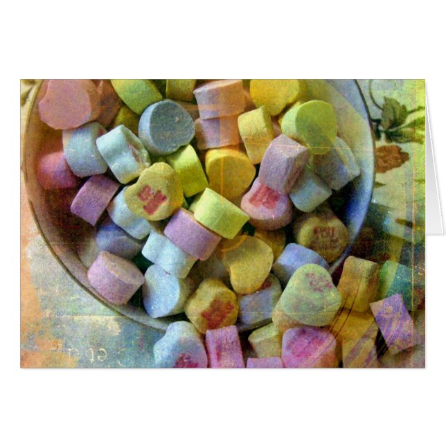 Valentine Candy Hälsningskort (Framsidan Horizontal)
