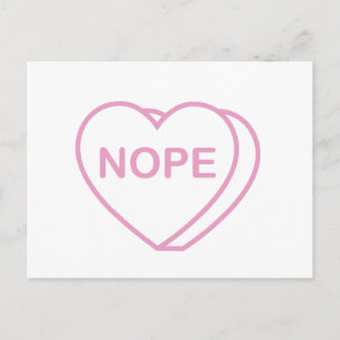 Valentine Candy Heart, Nope Vykort