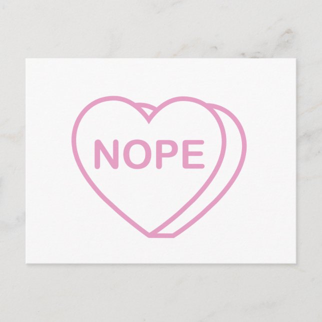 Valentine Candy Heart, Nope Vykort (Framsida)