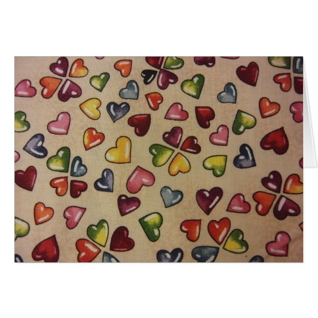 Valentine Candy Hearts Hälsningskort (Framsidan Horizontal)
