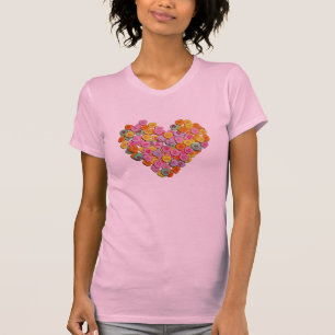 Valentine Candy Hearts Heart T-shirt