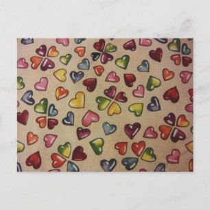 Valentine Candy Hearts Helg Vykort