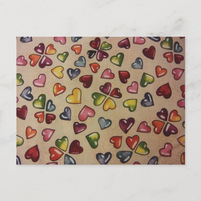 Valentine Candy Hearts Helg Vykort (Framsida)