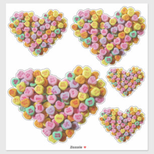 Valentine Candy Hearts Klistermärken