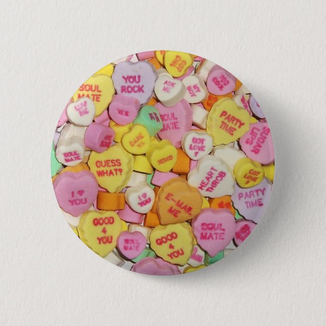 Valentine Candy Hearts Knapp (Framsida)