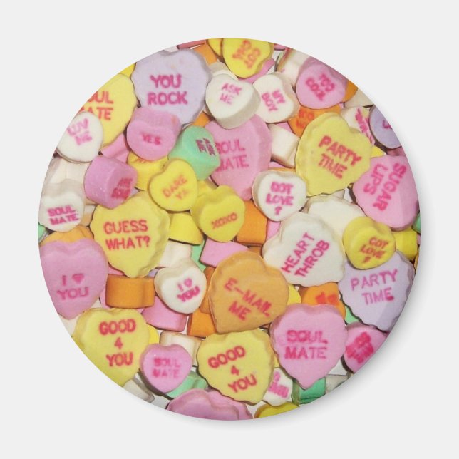 Valentine Candy Hearts Magnet (Framsidan)